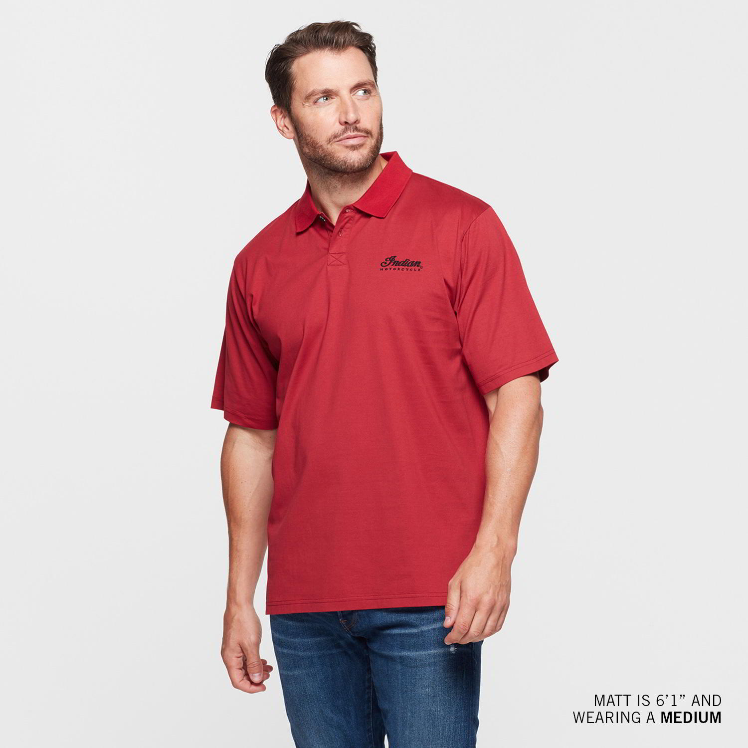 Indian Motorcycle Men's Red Polo Shirt, Red eBay